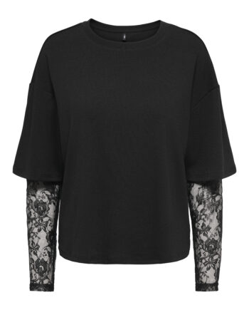 T-Shirt mit Spitzendetails von Only