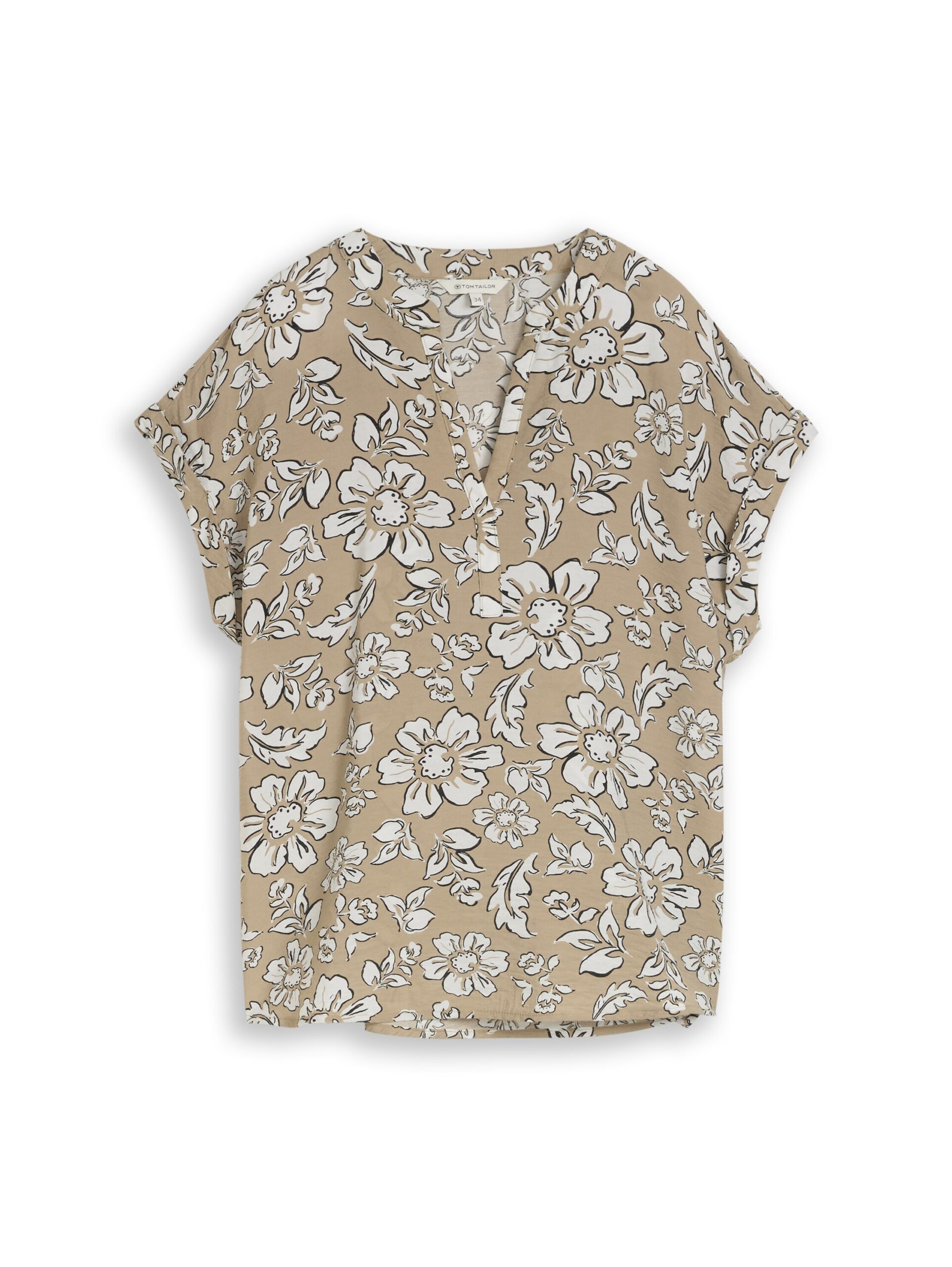 Loose Fit Bluse mit V-Ausschnitt von Tom Tailor