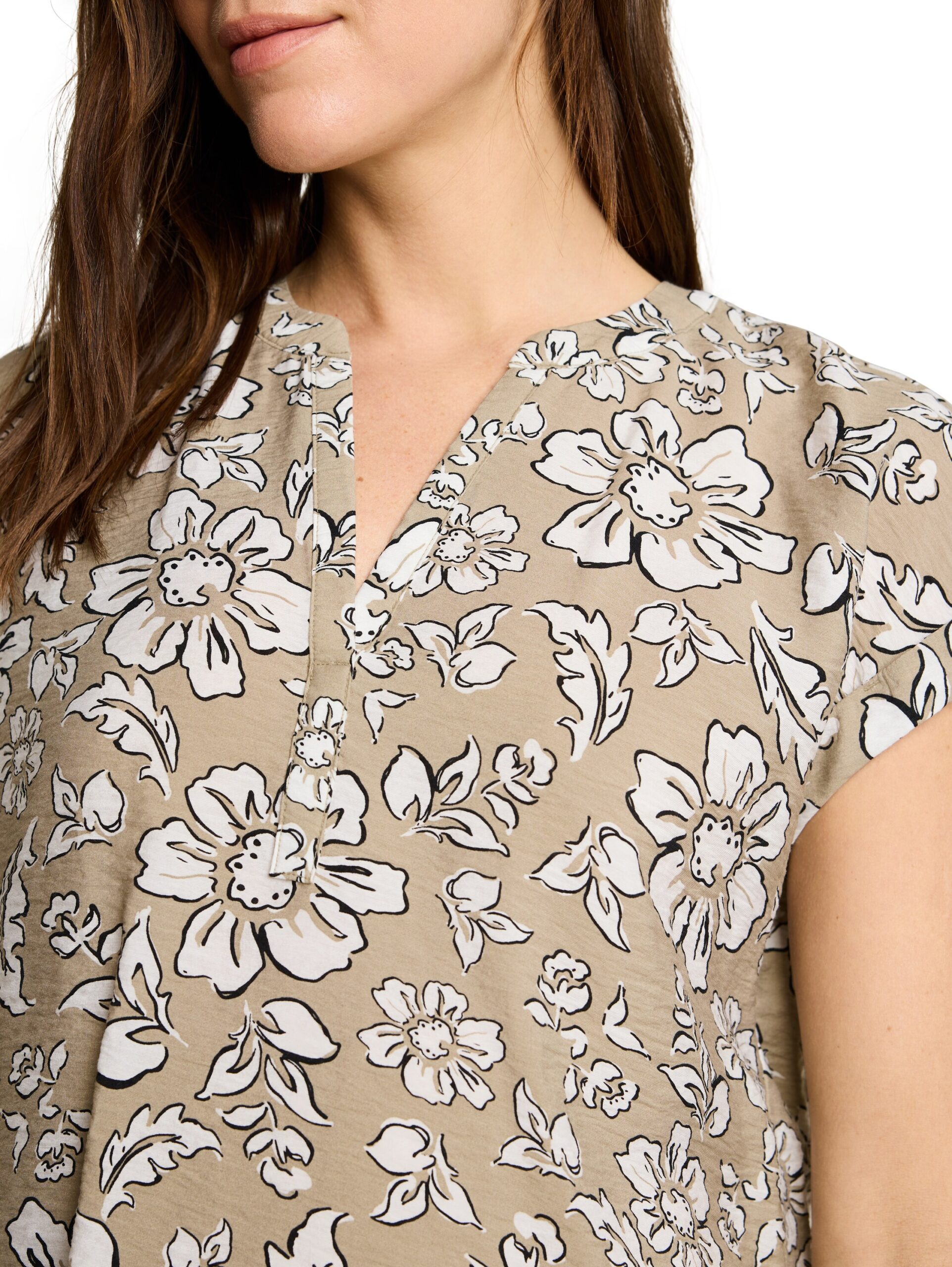 Loose Fit Bluse mit V-Ausschnitt von Tom Tailor