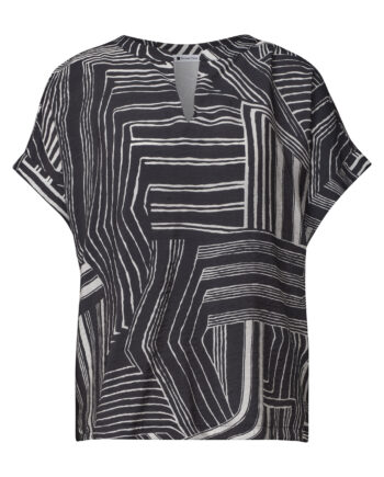 Dropped Shoulder Shirt mit Split Neck von Street one