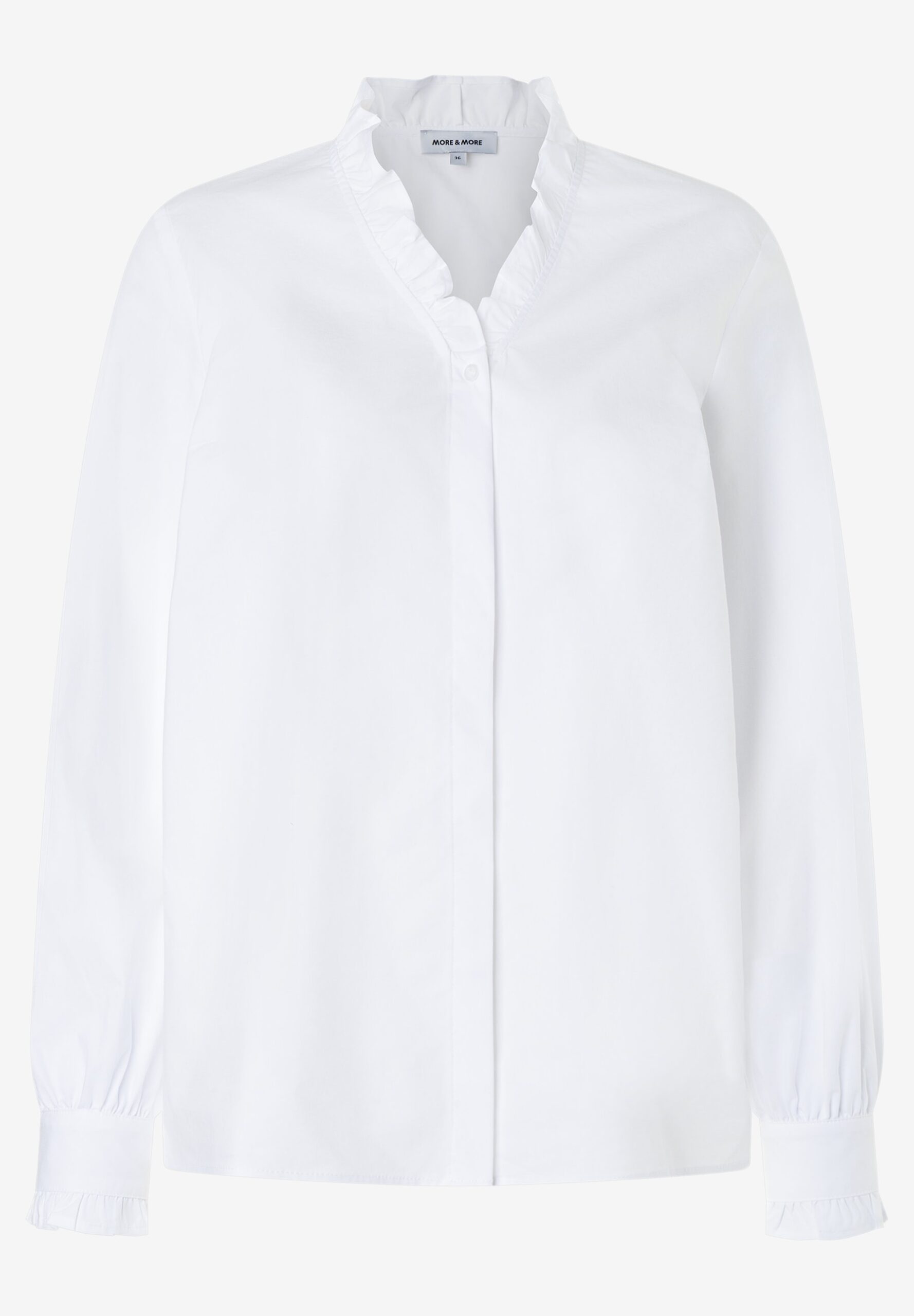 Bluse mit Rüschenkragen von More&More