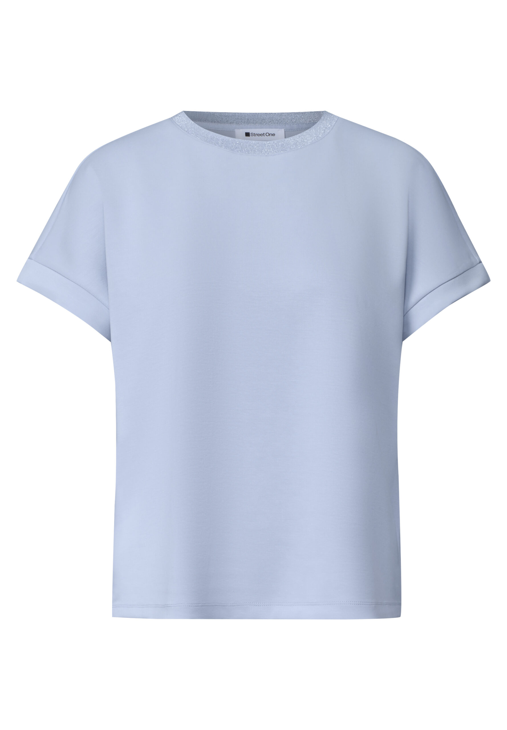 T-Shirt im Silk-Look mit Rundhals von Street one