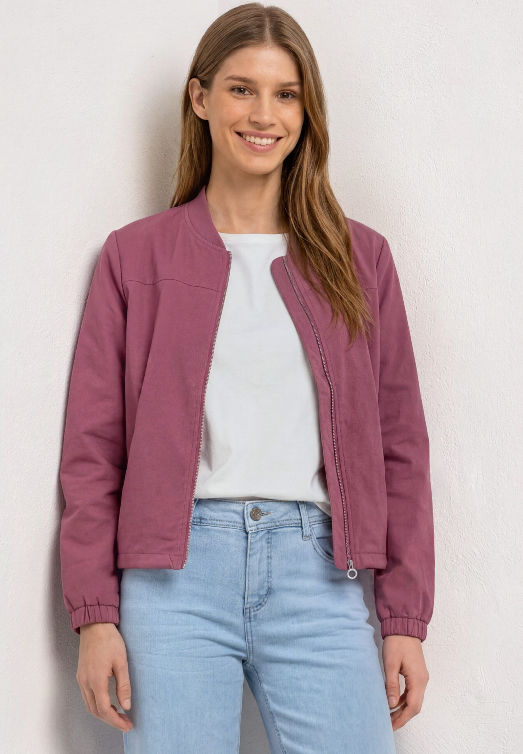 Langarm Blouson mit Zipper von Street one