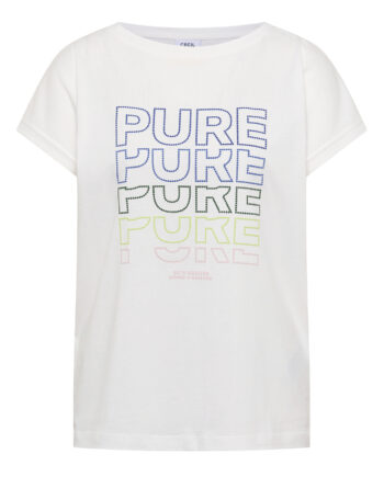 T-Shirt mit Boat Neck und Frontprint von Cecil