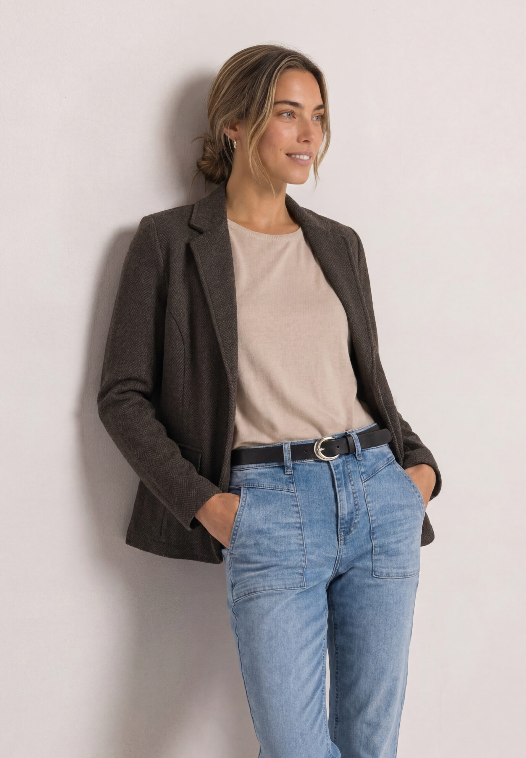 Basic Blazer mit Reverskragen und Dessin von Street one