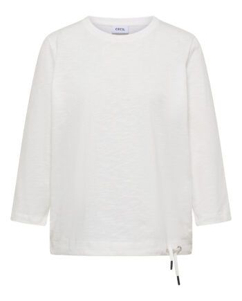 3/4-Arm Shirt mit Rundhals in Unifarbe von Cecil