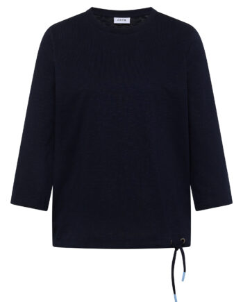 3/4-Arm Shirt mit Rundhals in Unifarbe von Cecil