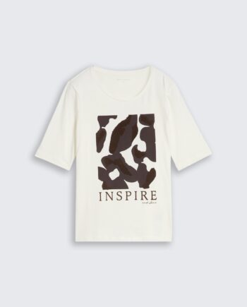 Slim Fit T-Shirt mit Print von Tom Tailor