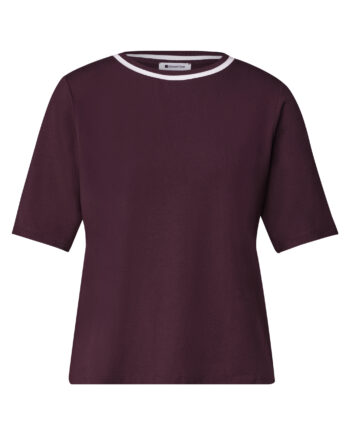 T-Shirt mit Rundhals und Kontrastdetail von Street one