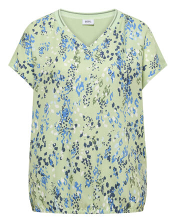 Kurzarm Blusenshirt mit Strukturmix von Cecil