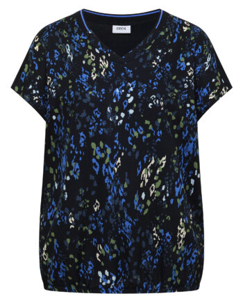Kurzarm Blusenshirt mit Strukturmix von Cecil