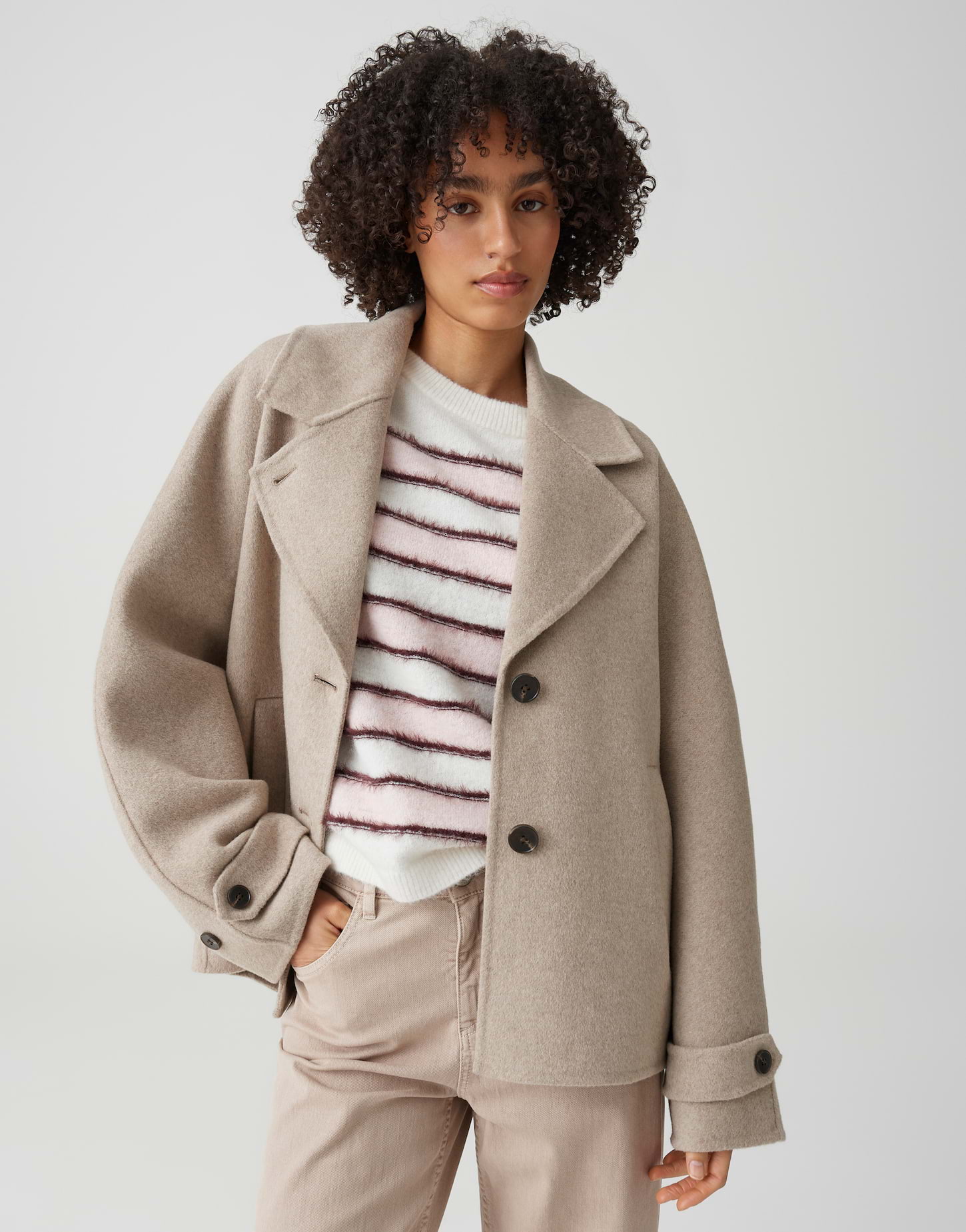 Cabanjacke aus doppellagige Wollqualität von Opus