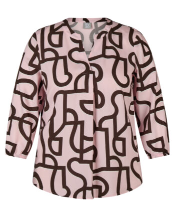 Bluse mit grafischem Allover-Dessin von Rabe