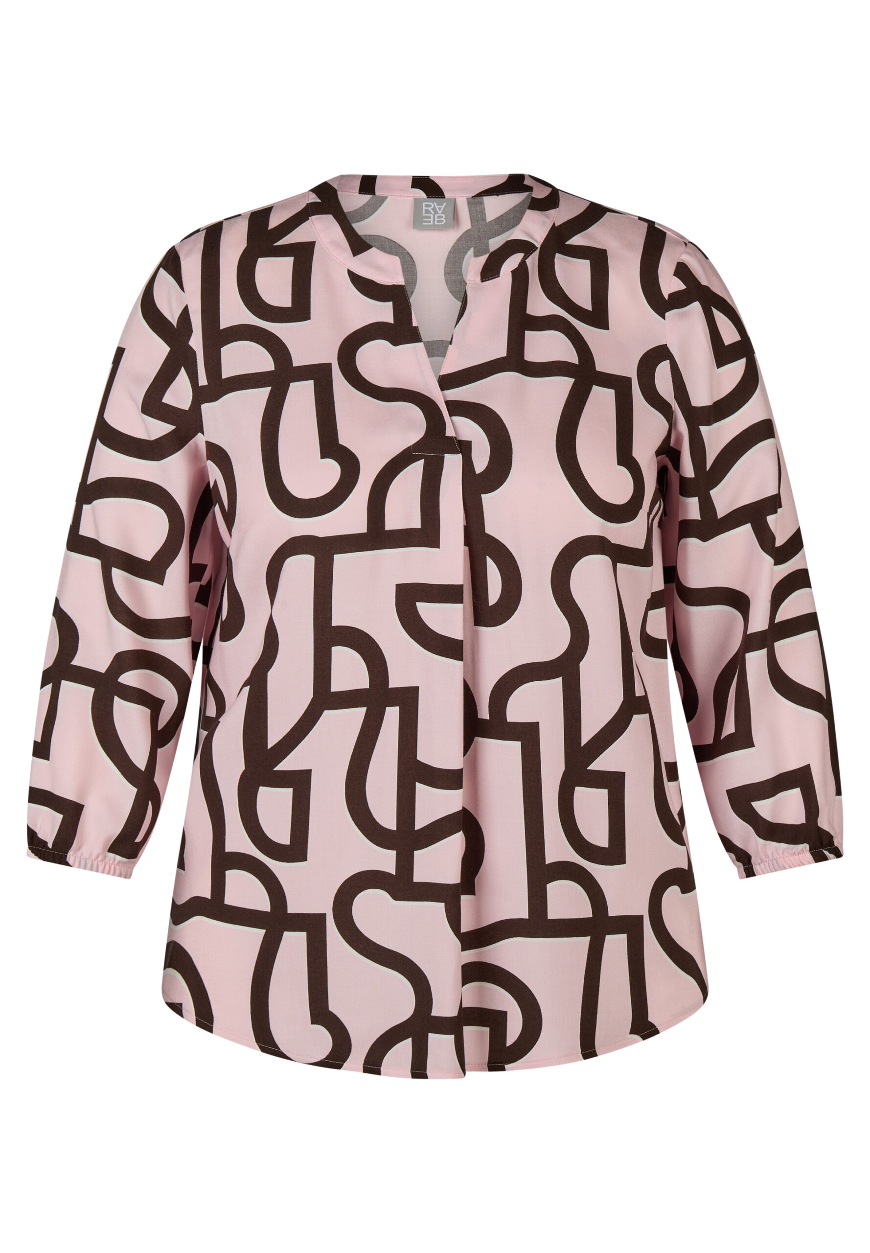 Bluse mit grafischem Allover-Dessin von Rabe