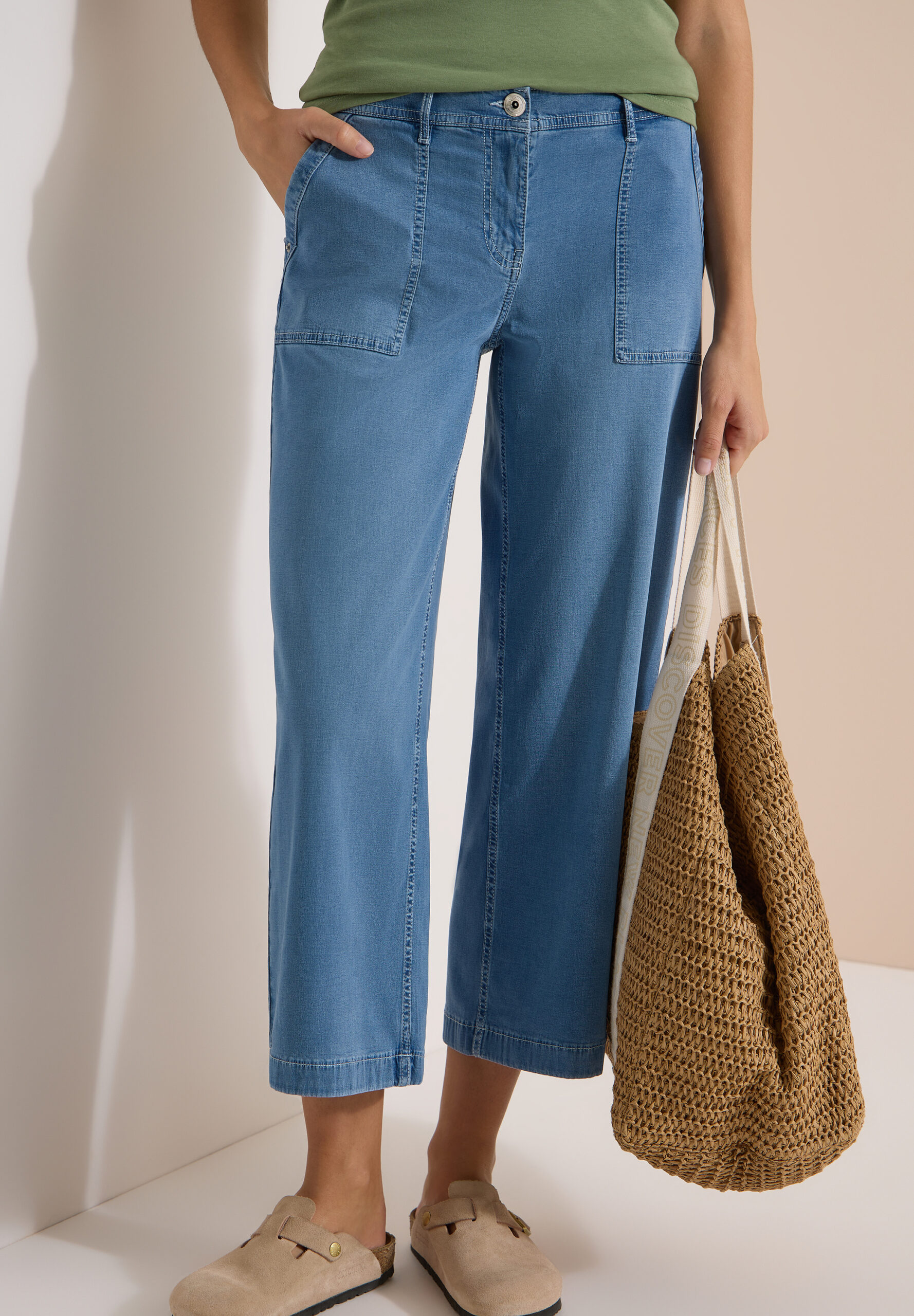 High Waist Wide Leg Jeans im Loose Fit von Cecil