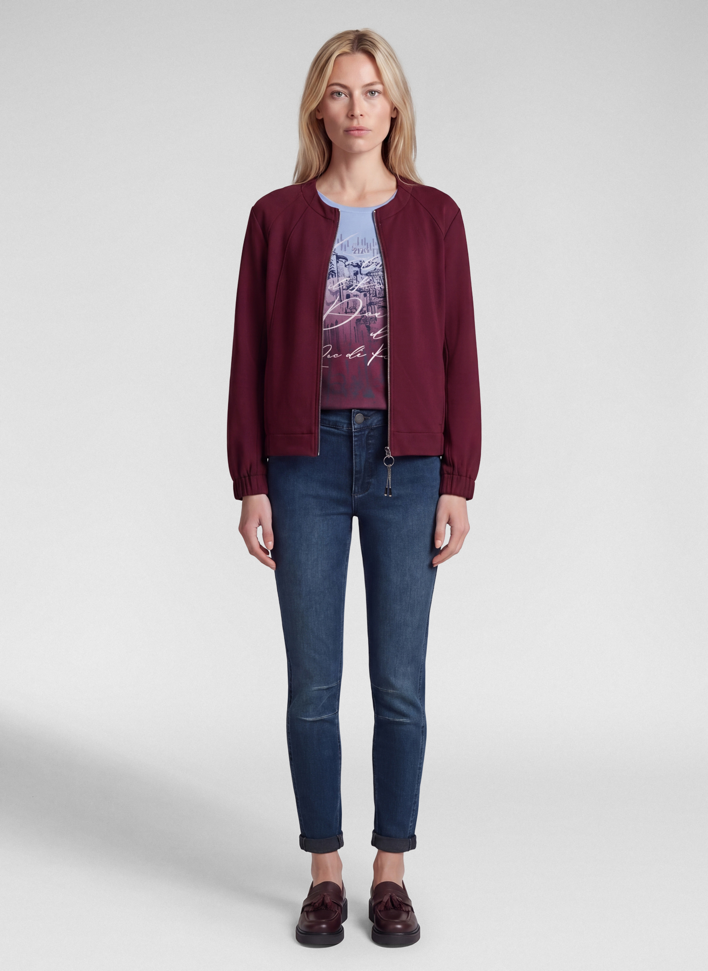Jerseyjacke mit Rundhals von Rabe