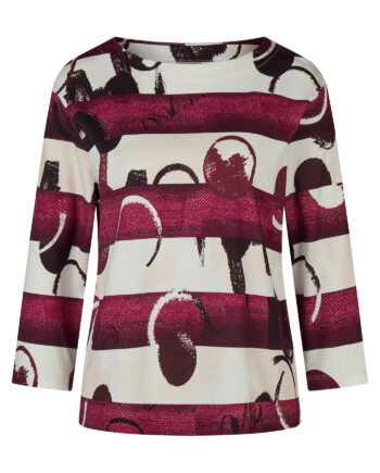 Baumwoll-Shirt mit Ringel-Print von Rabe