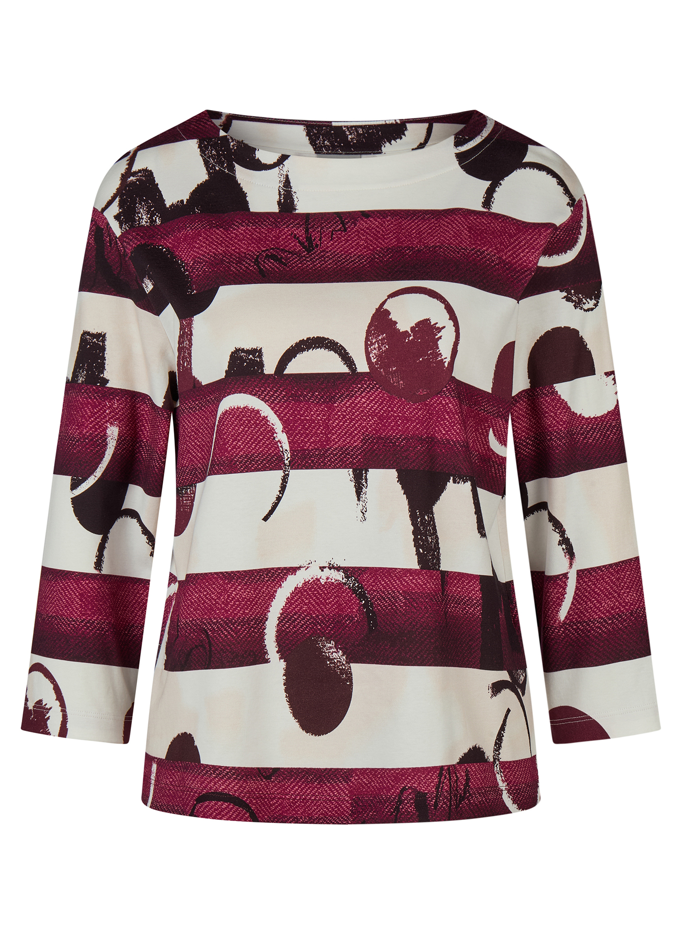 Baumwoll-Shirt mit Ringel-Print von Rabe