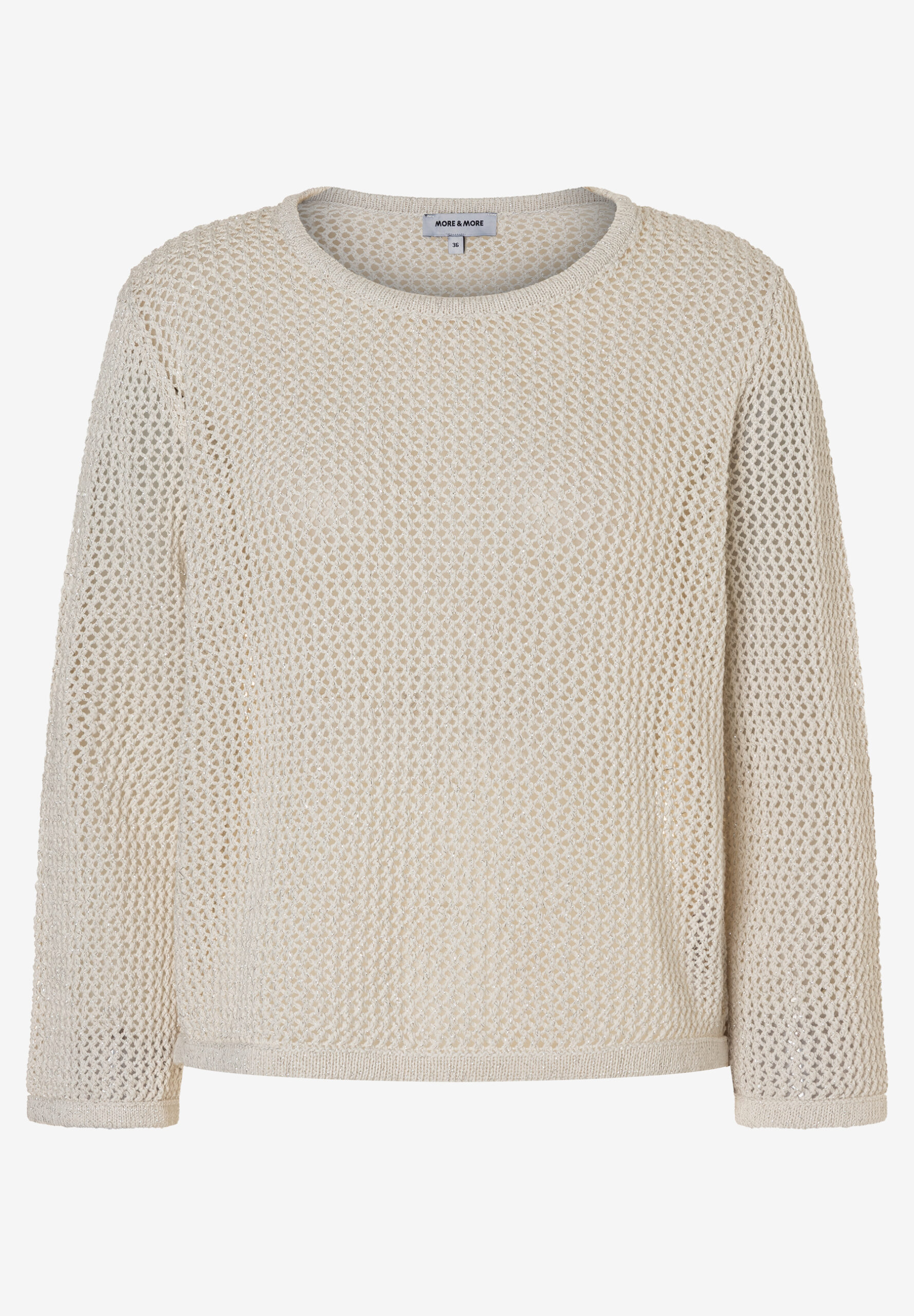 Ajour-Pullover mit Glanzeffekt von More & More