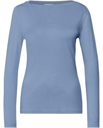 Basic Shirt mit U-Boot-Ausschnitt von Street one
