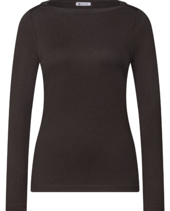 Basic Shirt mit U-Boot-Ausschnitt von Street one