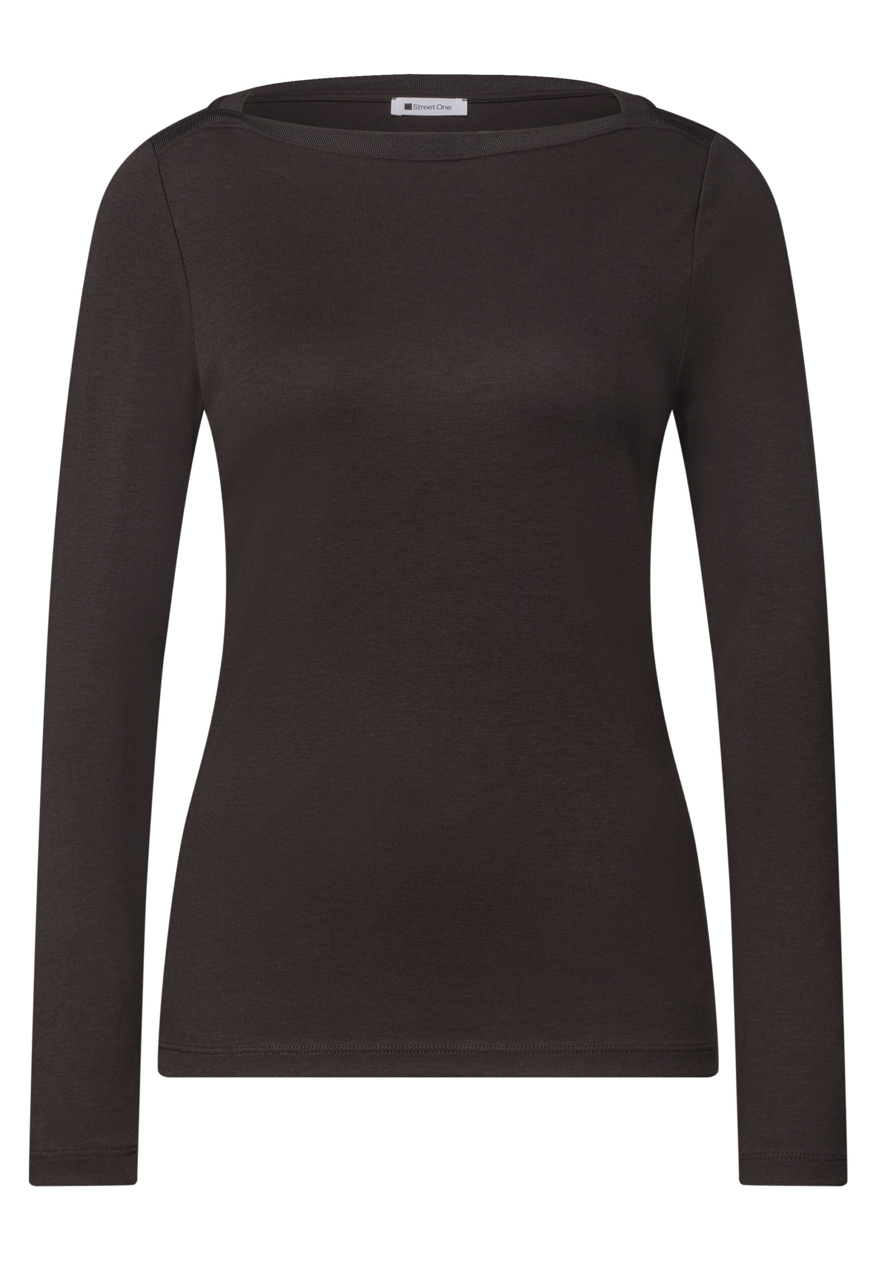 Basic Shirt mit U-Boot-Ausschnitt von Street one