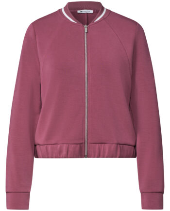 Langarm Jacke im Silk-Look mit Zipper von Street one