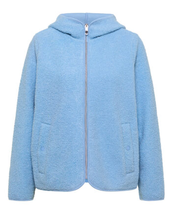 Teddy-Jacke mit Kapuze in Unifarbe von Cecil
