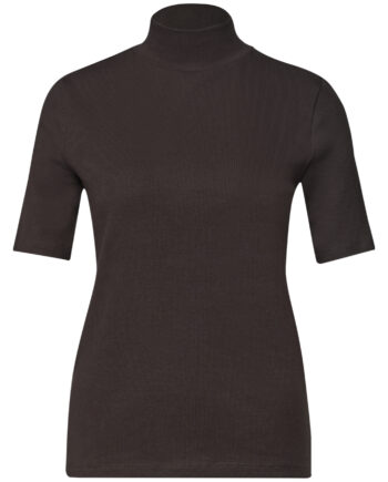 T-Shirt mit Turtle Neck in Rippstruktur von Street One