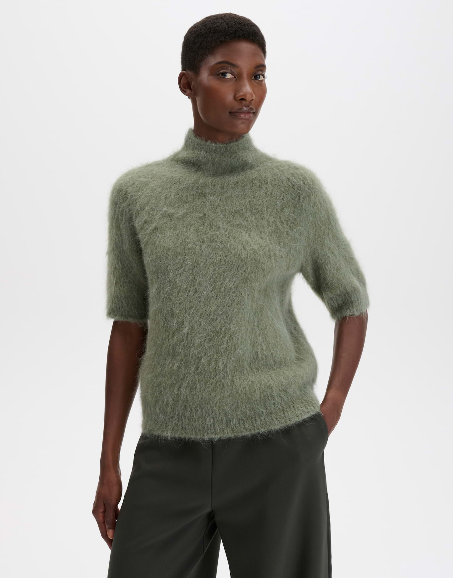 Boxy Strickshirt aus flauschigem Effektgarn von Someday