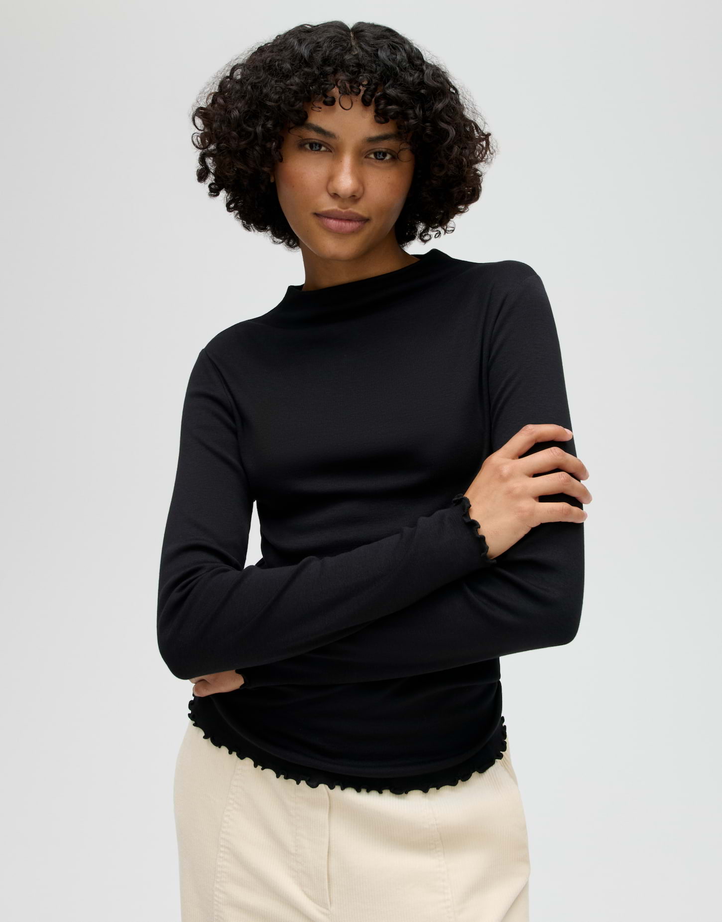 Slim Fit Rippshirt von Opus