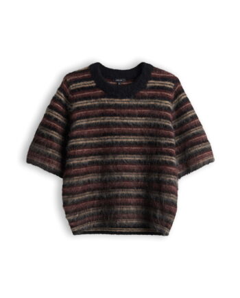 Gestreiftes Strickshirt aus flauschigem Effektgarn von Opus