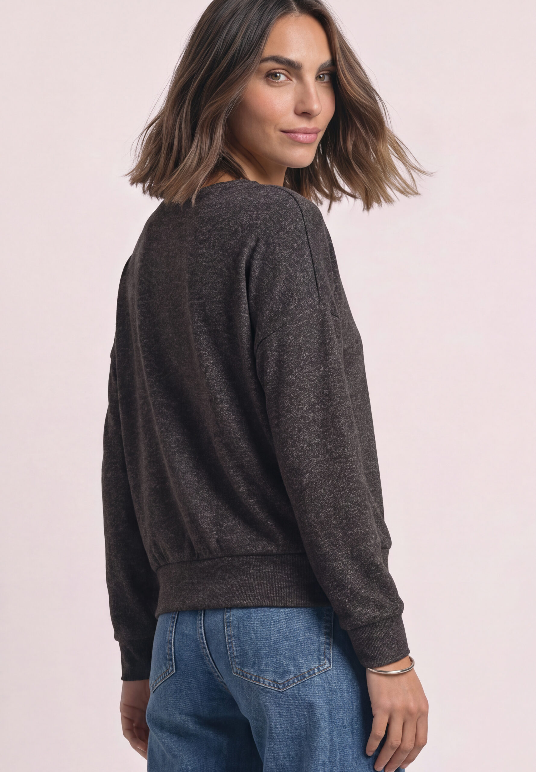 Langarm Shirt mit Elastikbund von Street One