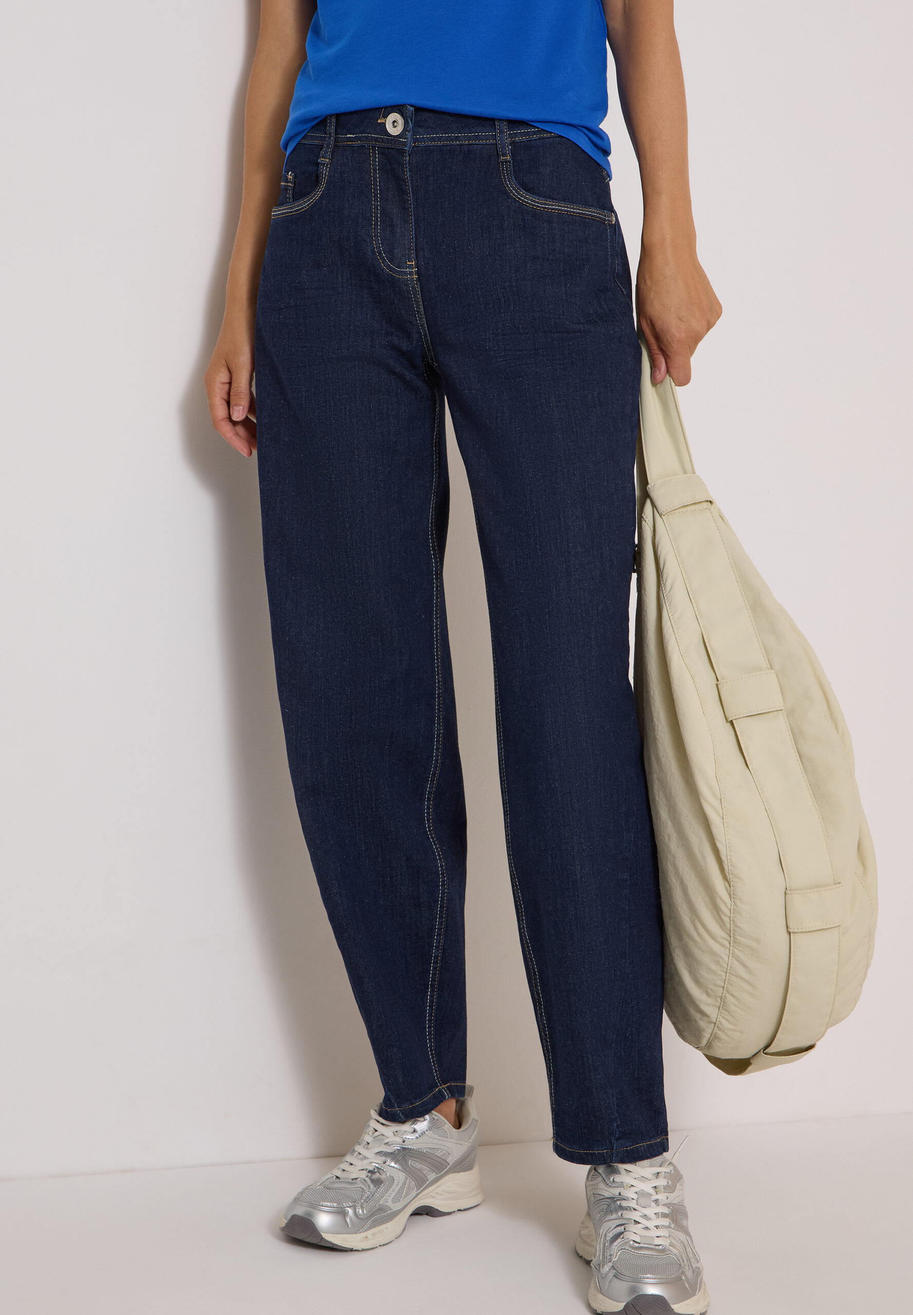 High Waist Barrel Leg Jeans im Loose Fit von Cecil