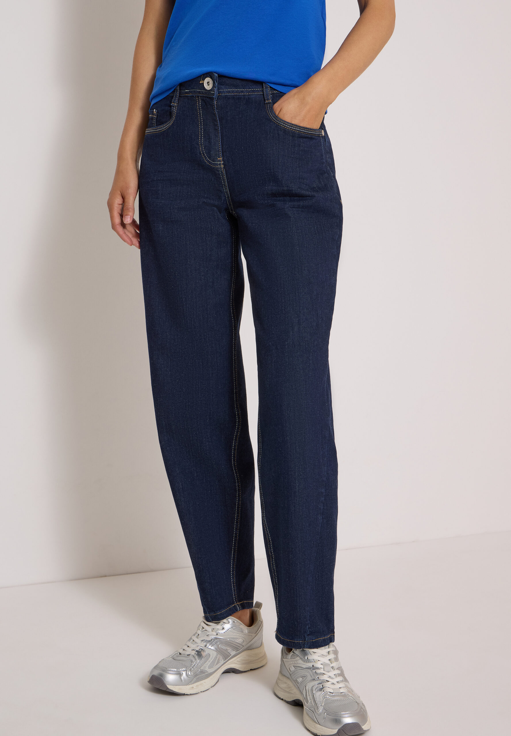 High Waist Barrel Leg Jeans im Loose Fit von Cecil