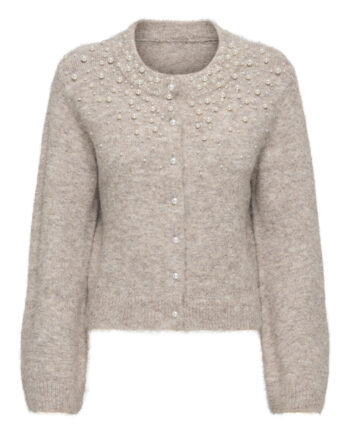 Strickjacke mit Perlen-Verzierung von Only