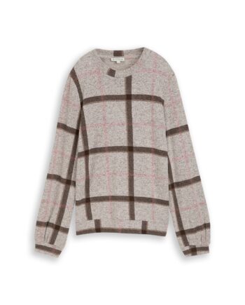 Cosy Langarmshirt mit Muster von Tom Tailor