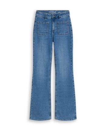 Bootcut Jeans mit aufgesetzten Taschen von Tom Tailor