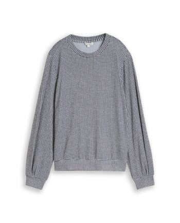 Cosy Langarmshirt mit Muster von Tom Tailor