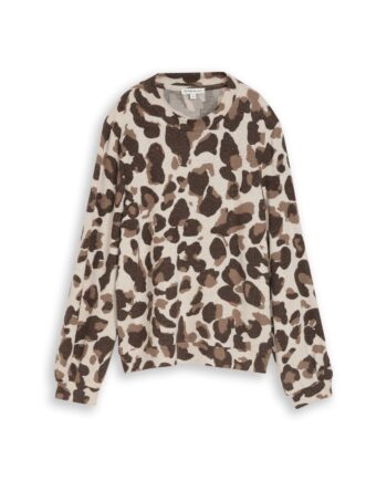 Cosy Langarmshirt mit Muster von Tom Tailor