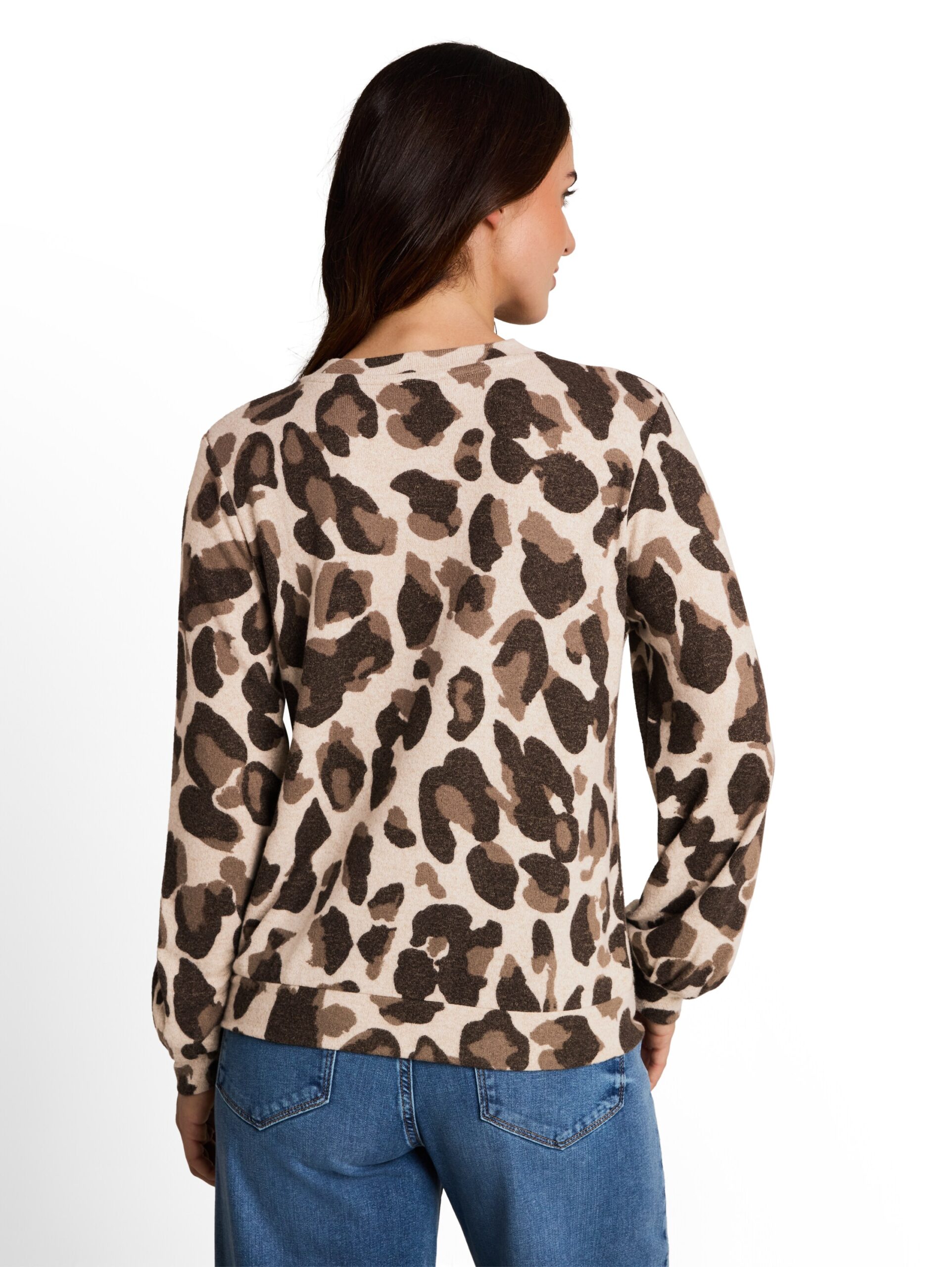 Cosy Langarmshirt mit Muster von Tom Tailor