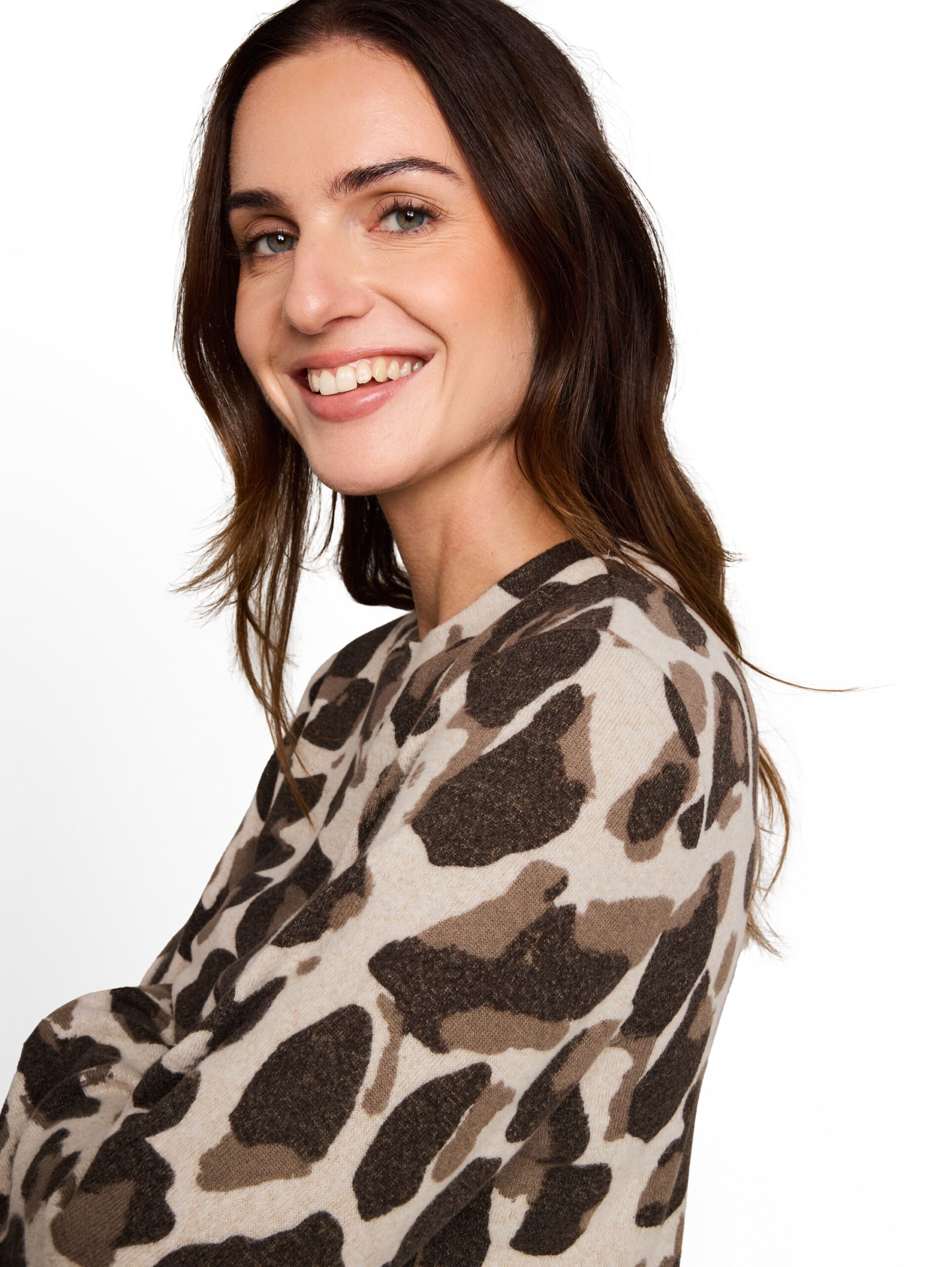 Cosy Langarmshirt mit Muster von Tom Tailor