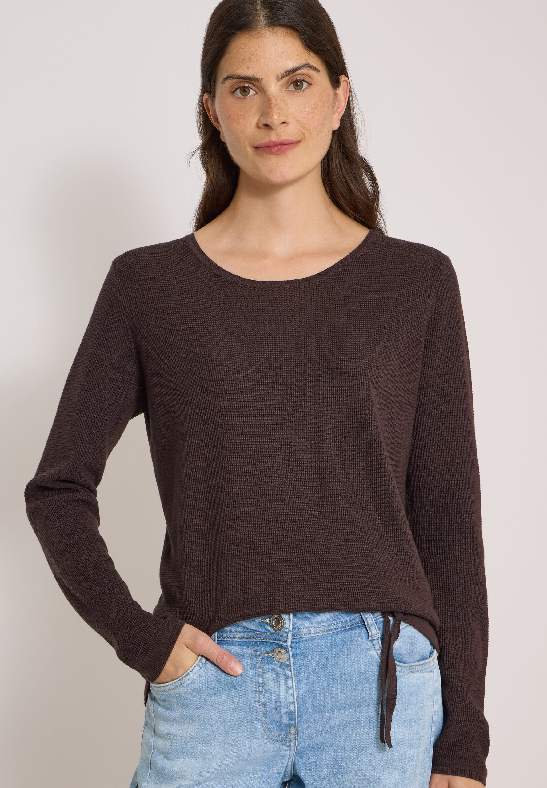 Pullover mit Rundhals und Struktur von Cecil