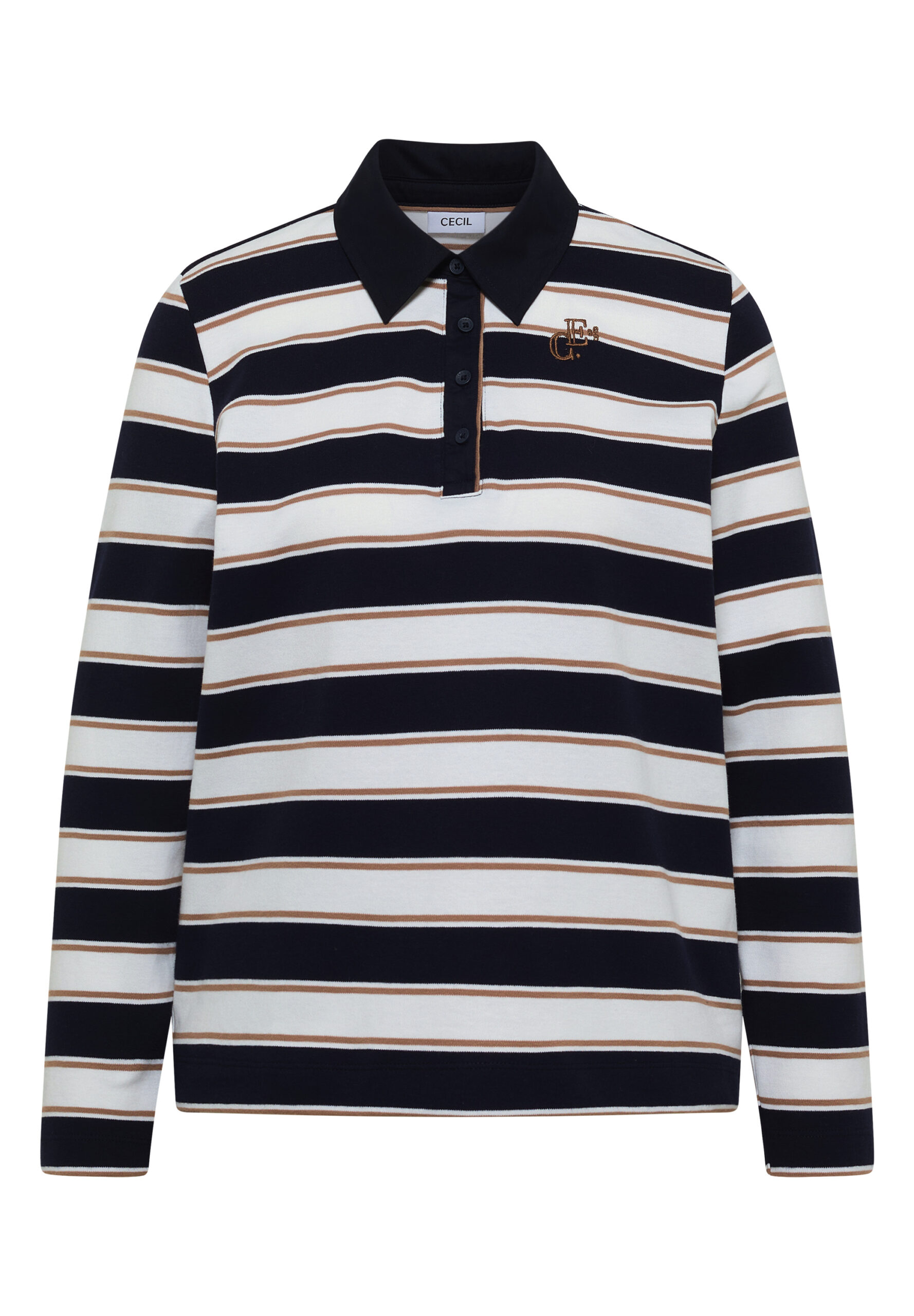 Langarm Poloshirt mit Knöpfen von Cecil