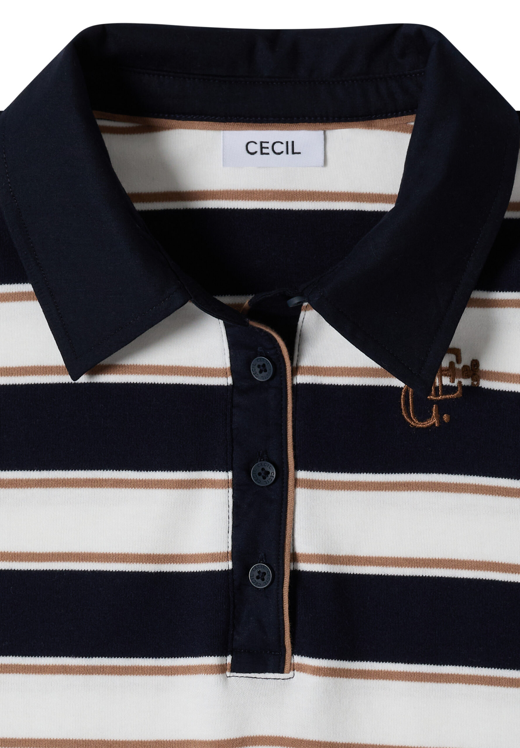 Langarm Poloshirt mit Knöpfen von Cecil