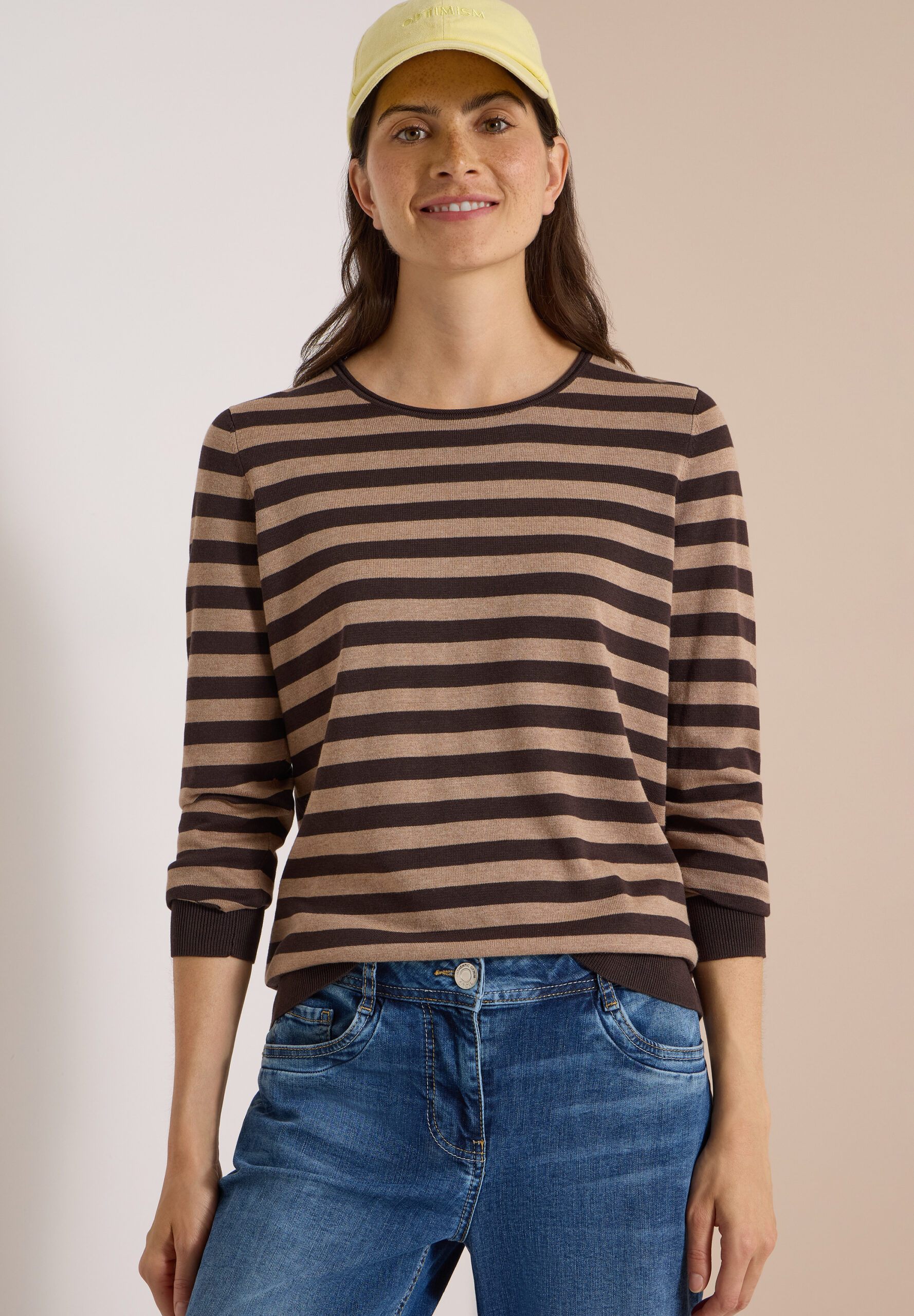 Pullover mit Rundhals und Streifen von Cecil