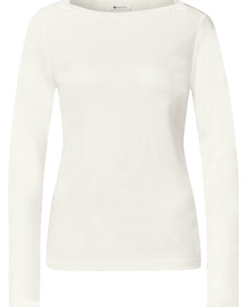 Basic Shirt mit U-Boot-Ausschnitt von Street One