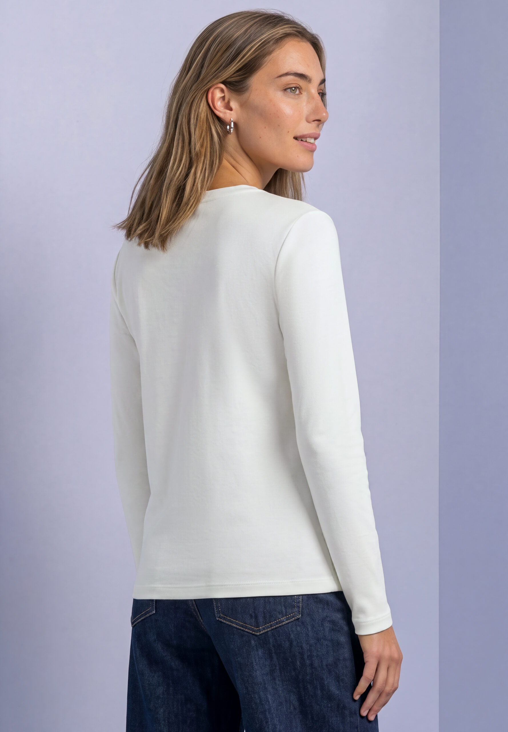 Basic Shirt mit U-Boot-Ausschnitt von Street One