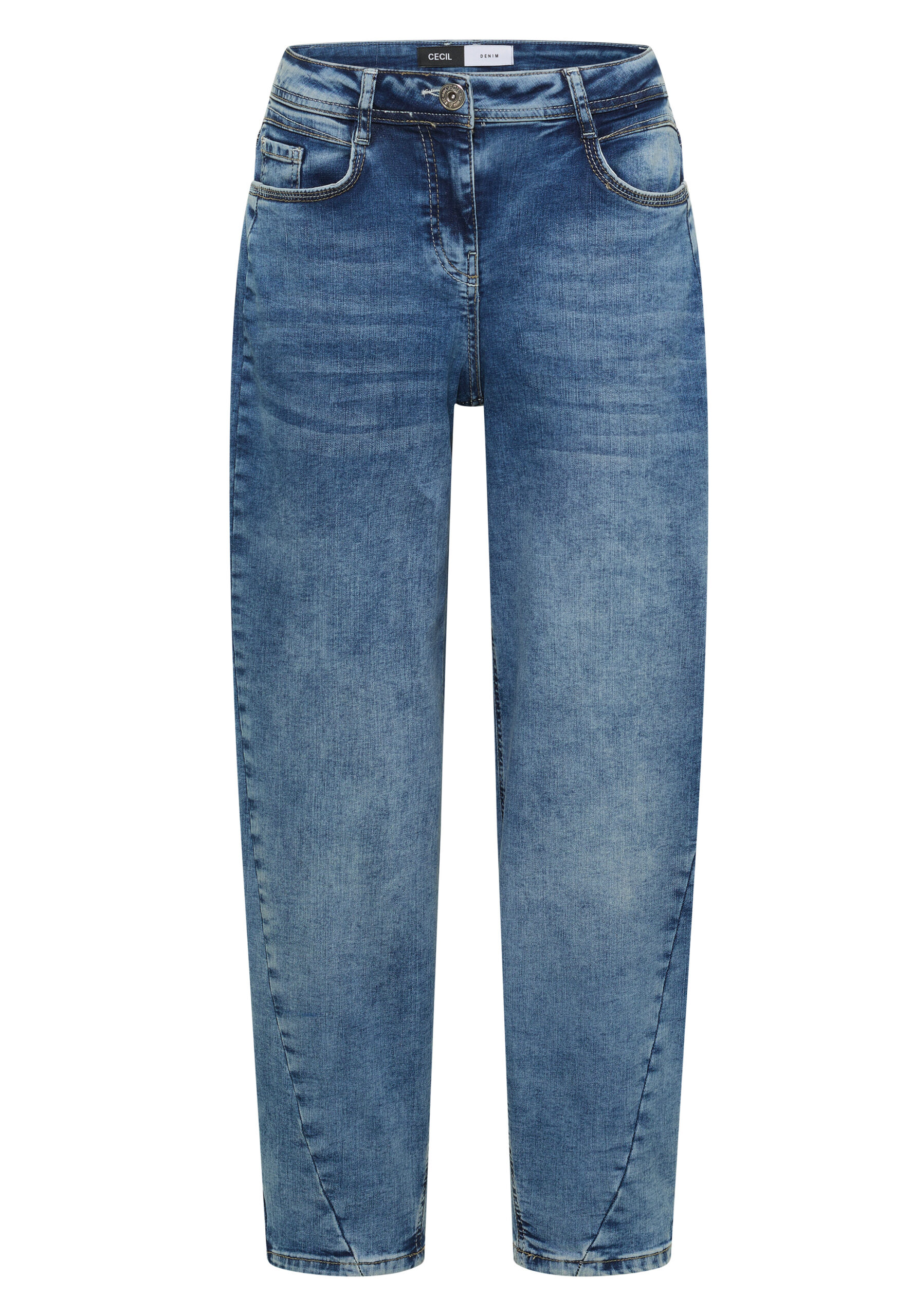 High Waist Barrel Leg Jeans im Loose Fit von Cecil