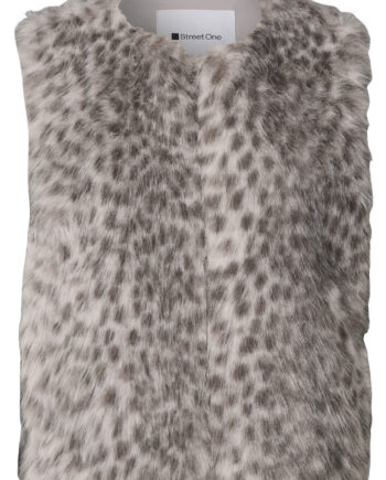 Fake-Fur Weste mit Zipper und Taschen von Street One